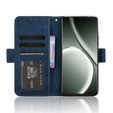 Klapkové puzdro pre Realme GT 6 / 6T, Card Slot, tmavomodré