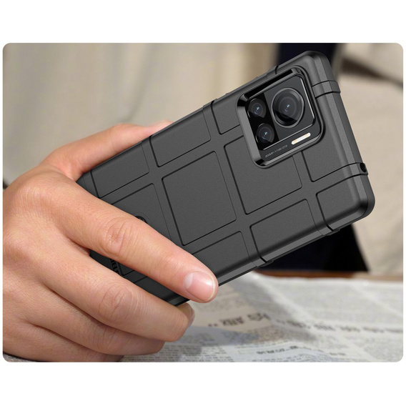 Obal na mobil pre Motorola Edge 30 Ultra 5G, Rugged Shield, čierne