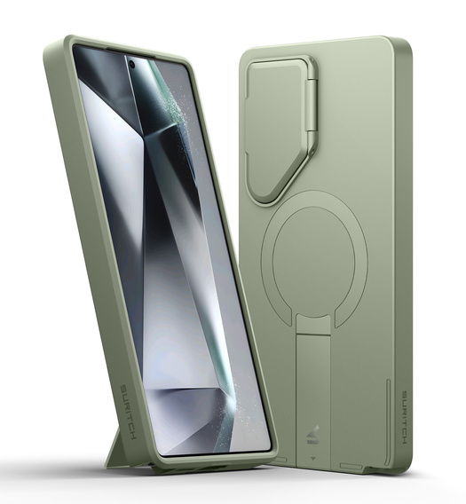 Puzdro pre Samsung Galaxy S25 Ultra, Suritch Shockproof, pre MagSafe, zelený