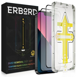 2x tvrdené sklo pre iPhone 13 Mini, ERBORD Easy App Full Screen Protector