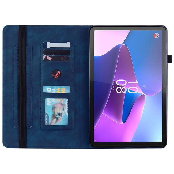 Obal na mobil pre Lenovo Tab P11 Pro Gen 2, Wallet Pen Slot, modré