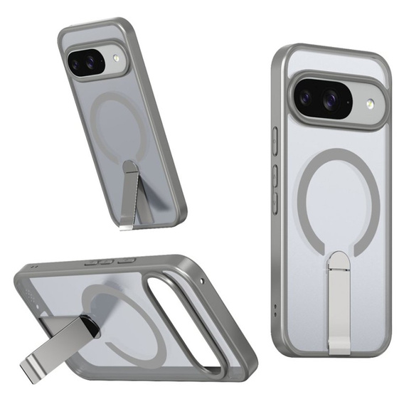 Hybridné puzdro Fusion pre Google Pixel 10 / 10 Pro, pre MagSafe, so stojanom, sivé