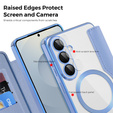 RFID peňaženka MagSafe Flip Case s ochranou fotoaparátu pre Samsung Galaxy S26, modrá