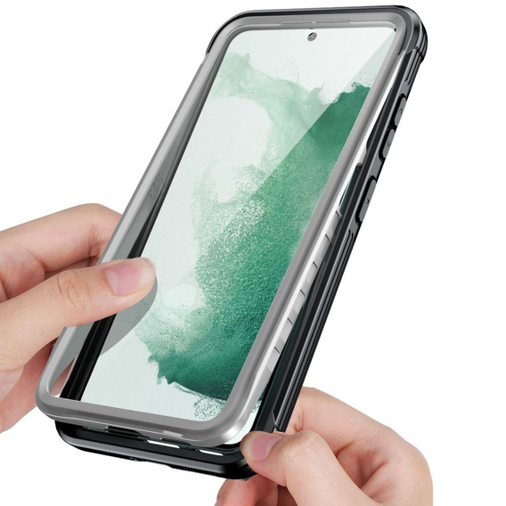 Puzdro pre Samsung Galaxy S22, Shockproof, s fóliou, čierne