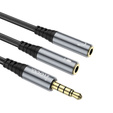 Hoco UPA21 2-v-1 AUX audio kábel – rozbočovač 3,5 mm jack