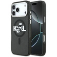 Karl Lagerfeld IML Glitter Karl & Choupette Sketch Logo MagSafe puzdro pre iPhone 17 Pro Max