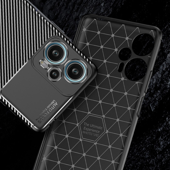 Obal na mobil pre Poco F5 5G, Carbon Gel, čierne