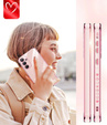 Obal na mobil pre Samsung Galaxy A54 5G, Electro heart, ružové rose gold + 2x sklo 9H