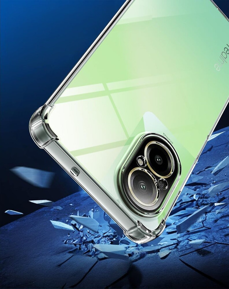 Puzdro pre Realme C67 4G, Anti-Shock, priehľadné + sklo 9H