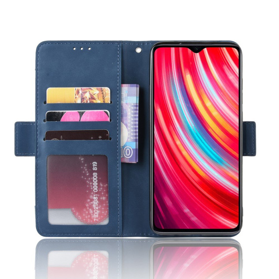 Klapkové puzdro pre Xiaomi Redmi Note 8 Pro, Card Slot, tmavomodré