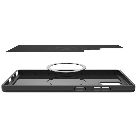 Puzdro Spigen pre Samsung Galaxy S25 Ultra, Thin Fit Mag, čierne + tvrdené sklo 9H