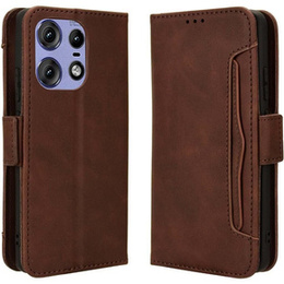 Klapkové puzdro pre Motorola Edge 50 Pro, Card Slot, hnedé