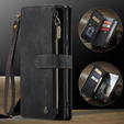 CASEME puzdro pre Samsung Galaxy A56 5G, Leather Wallet Cash and Card Slots, s remienkom, čierne