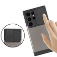 Obal na mobil pre Samsung Galaxy S24 Ultra, ERBORD MagProtect Slide Camera, sivé gunmetal