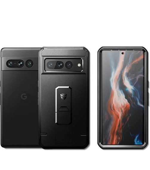 Obrnené puzdro pre Google Pixel 7 Pro, Dexnor Full Body, čierne