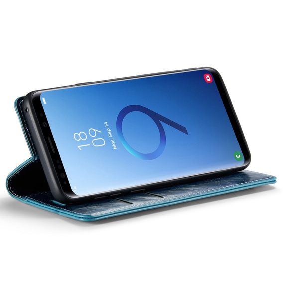 CASEME flipové puzdro pre Samsung Galaxy S9+ Plus, Waxy Textured, modré