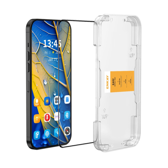 ENKAY Tvrdené sklo pre Xiaomi Redmi Note 14 5G, čierne