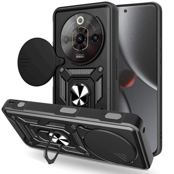 Obal na mobil pre Xiaomi Poco F7 5G, CamShield Slide, čierne