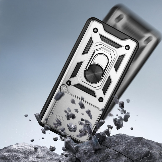 Obal na mobil pre Honor 400 Pro 5G, CamShield Slide, strieborné