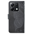 Klapkové puzdro pre Xiaomi Poco X6 5G, Butterfly, čierne