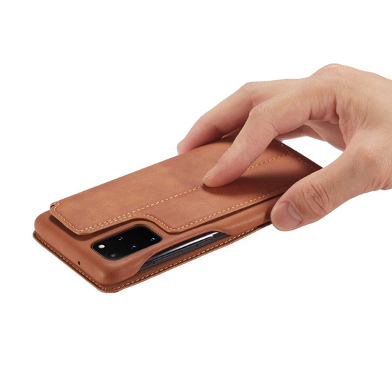 Klapkové puzdro pre Samsung Galaxy S20 FE, LC.IMEEKE, hnedé