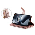 Klapkové puzdro pre Xiaomi 14T Pro, Wallet Zipper Pocket, ružové