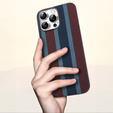 Puzdro pre IPhone 16 Pro, Aramid Fiber Slim Case, pre MagSafe, modrá / červená