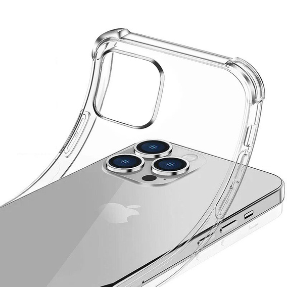 Puzdro pre iPhone 16 Pro, Erbord Dropproof, priehľadné + sklo