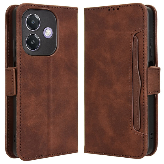 Klapkové puzdro pre Oppo A40 / Oppo A40m, Card Slot, hnedé