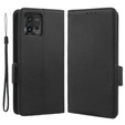 Klapkové puzdro pre Motorola Moto G72, Wallet Litchi Magnet, čierne