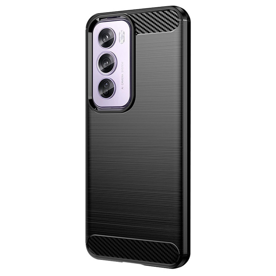 Obal na mobil pre Oppo Reno 12 Pro, Carbon, čierne