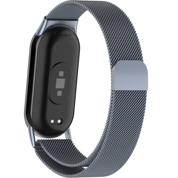Milánsky náramok s puzdrom pre Xiaomi Smart Band 10 / 9 / 8, šedá
