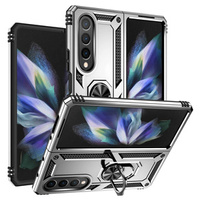 Pancierované obal na mobil pre Samsung Galaxy Z Fold 4 5G, Nox Case Ring, strieborné