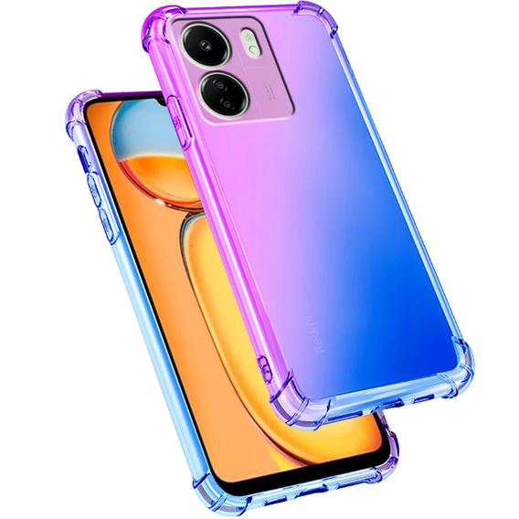 Puzdro pre Xiaomi Redmi 13C / Poco C65, Gradient Dropproof, Fialová / modrá
