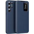 Flipové puzdro pre Samsung Galaxy S24 Ultra, Smart View Wallet, modré