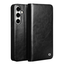Flipové puzdro pre Samsung Galaxy S25 FE, QIALINO Leather Wallet, čierne