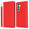 Klapkové puzdro pre Samsung Galaxy S25, Litchi Skin Grain, červené