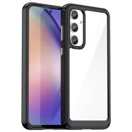 Obal na mobil pre Samsung Galaxy A55 5G, Fusion Hybrid, transparentné / čierne