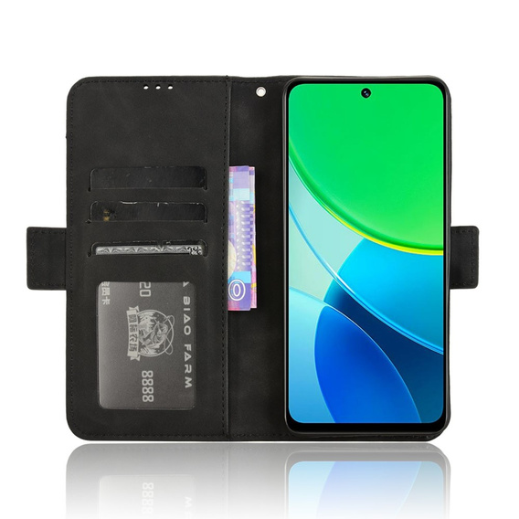 Klapkové puzdro pre Vivo Y19s, Card Slot, čierne