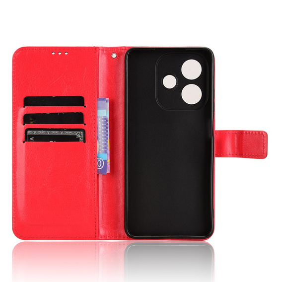 Klapkové puzdro pre Oppo A40 / Oppo A40m, Crazy Horse Wallet, červené