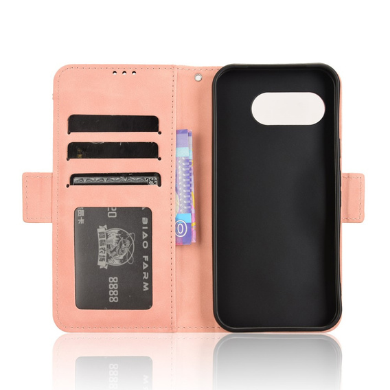 Klapkové puzdro pre T Phone 3 5G, Card Slot, ružové
