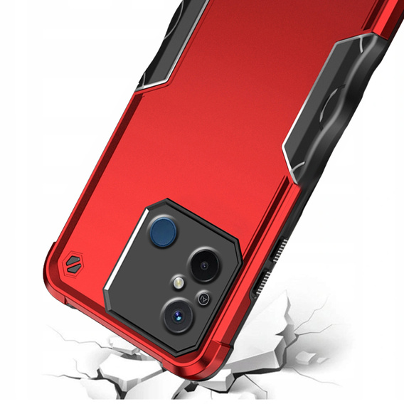 Obrnené puzdro pre Xiaomi Redmi 12C, Dual-Layer, červené