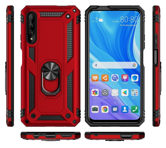 Pancierované obal na mobil pre Huawei P Smart Pro, Nox Case Ring, červené