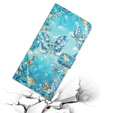 Klapkové puzdro pre Samsung Galaxy A05s, Wallet, Blue Gold Butterflies, modré