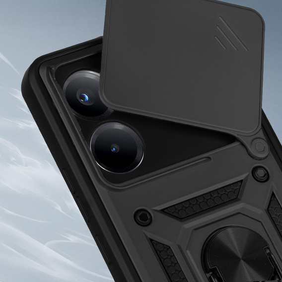 Obal na mobil pre Xiaomi Redmi Note 14 4G, CamShield Slide, čierne