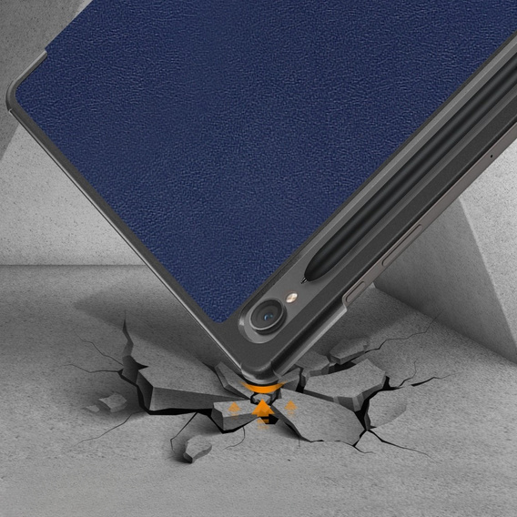 Puzdro pre Samsung Galaxy Tab S9, Smartcase s priestorom pre stylus, tmavomodré