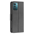 Klapkové puzdro pre Nokia G11 / G21, Litchi Wallet Case, čierne
