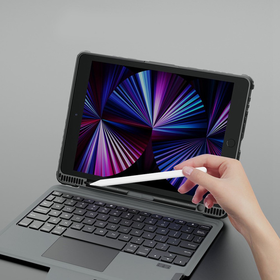 Puzdro + klávesnica iPad 7/8/9 10.2 2019 / 2020 / 2021, NILLKIN Bumper Pen Slot, čierne
