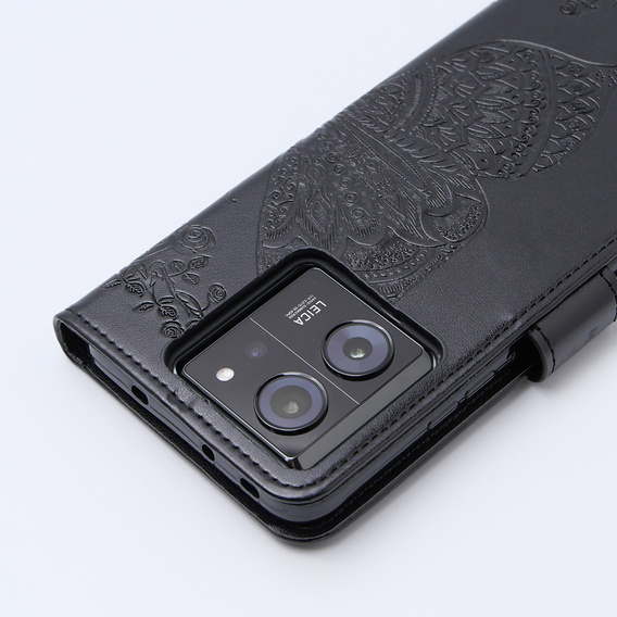 Klapkové puzdro pre Xiaomi 13T / 13T Pro, Butterfly, čierne