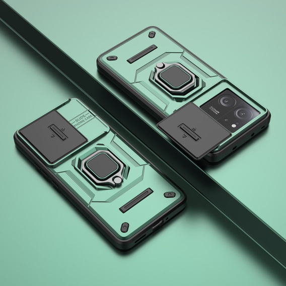 Puzdro pre Xiaomi 13T / 13T Pro, KickStand Camera Lens, zelený